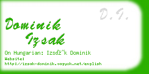 dominik izsak business card